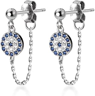 Sterling 925 silver earrings with Women and Girls Eye Moved, 1.6 inch, Sterling Silver, Cubic Zirconia.. DIAYTAR NIGERIA: Your partner in affordable online shopping with reliable 5-8 day shipping nationwide.