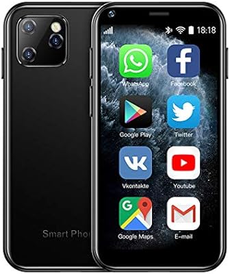 Mini mobile 3G, Small Soy XS11 2.5 inch Android 6.0 RAM 1 GB ROM 8 GB Quad Core Dual Sim 1000 mAh with fine 3D glass, HD camera, WiFi, Google Play (Black).. DIAYTAR NIGERIA delivers affordability and convenience to your doorstep within 8 days of purchase.