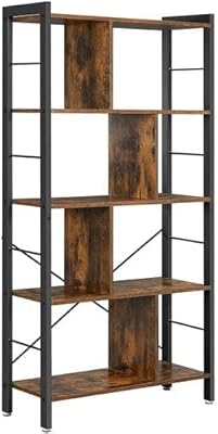 Vasagle Library Industrial Library on foot large 4 -level storage shelf for living room.. DIAYTAR NIGERIA: Where online shopping becomes effortless with budget-friendly nationwide delivery.