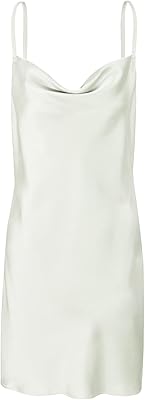 Satin dress for women with round neck, elegant dress with fine straps for cocktail and party on the beach.. Shop confidently with DIAYTAR NIGERIA's vast product range and budget-friendly nationwide shipping.