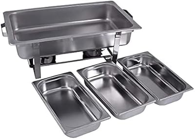 Triple heating plate in 9 l stainless steel with fuel support, heating top, heating tray, heating plate and service plate.. DIAYTAR NIGERIA: Where shopping is easy, prices are low, and delivery is just days away.