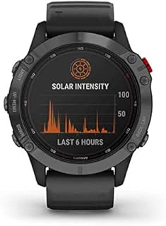 Garmin Fenix ​​6 Pro Solar Edition watch with black rubber bracelet 010-02410-15.. Your complete shopping solution, DIAYTAR NIGERIA delivers variety and value within the week.