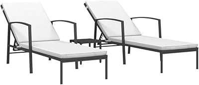 Fedaxel loungers in two parts with polyrotin table, black color.. Discover shopping made simple with DIAYTAR NIGERIA's comprehensive platform and nationwide delivery service.