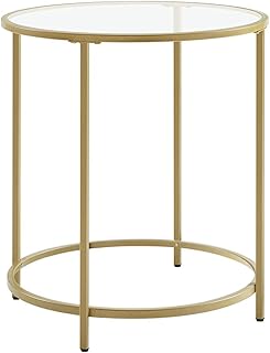 Mahmayee auxiliary table with two steel rings with golden setting for the dining room, the bedroom or the office.. Elevate your shopping experience with DIAYTAR NIGERIA's vast catalog and budget-friendly options.