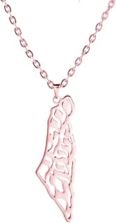 Palestine card -shaped pendant necklace, charming personalized Palestinian channel, Arab Gifts for Women and Men Gifts, Stainless Steel, without precious stones.. Experience shopping satisfaction with DIAYTAR NIGERIA's vast selection and nationwide delivery service.