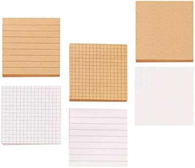 Kraft DZDZ paper and white white grid pages, pack of 6 of 480 self -adhesive notes, carnets stickers.. DIAYTAR NIGERIA: Bringing the marketplace to every Nigerian with affordable prices and quick delivery.