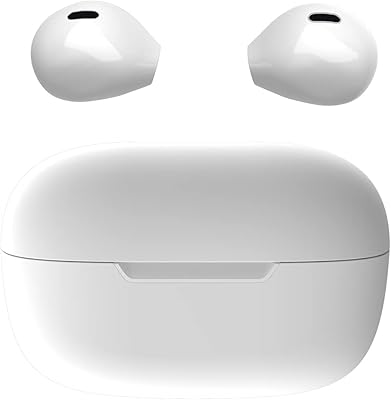 Small wireless bluetooth helmet, small intra-ear headset with manual loading bag for iPhone and Android functions (white).. DIAYTAR Nigeria: Where affordability meets fast and reliable e-commerce service.