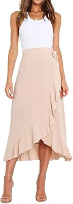 VNDFLA MI-Long Skirt High waves with ruffles and Fluid hem for women.. Experience convenient online shopping on DIAYTAR Nigeria — wide selection and affordable delivery.