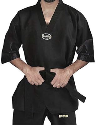 Uniform set of mixed martial arts FRAPY TAKWONDO black.. DIAYTAR NIGERIA: Where affordability and variety meet with convenient delivery within 8 days.