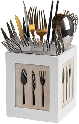 Wooden support for cutlery, kitchen utensils, cutlery, storage box for cutlery, spoon, forks, knives, chopsticks, organizer of cutlery of cutlery.. DIAYTAR NIGERIA connects your desires with reality through our affordable e-commerce platform and quick delivery.