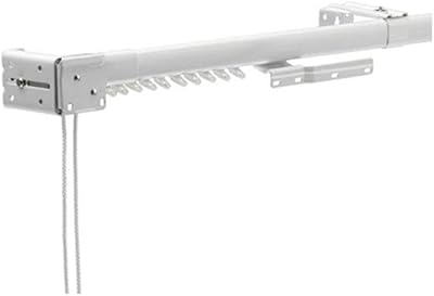 American -style curtain support with adjustable rail with string, 2.1 m x 3.9/4 m, white.. Experience the DIAYTAR difference with our vast product selection and delivery within 5-8 days.