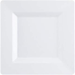 Decorline white square plate - 9.5 "| Curry set | 10" package.. Discover the joy of online shopping with DIAYTAR NIGERIA's budget-friendly prices and reliable shipping.