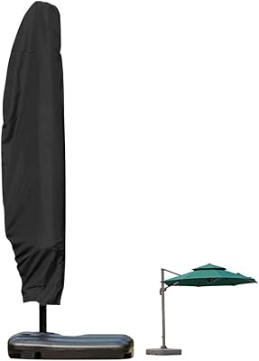 Waterproof outcount parasol cover for terrace from 9 to 13 feet, anti-dust, anti-shift, water and UV resistant, a large banana-style umbrella protector with zipper for garden, courtyard, 103 inch market.. DIAYTAR NIGERIA: Where shopping dreams become reality with affordable prices and prompt shipping.