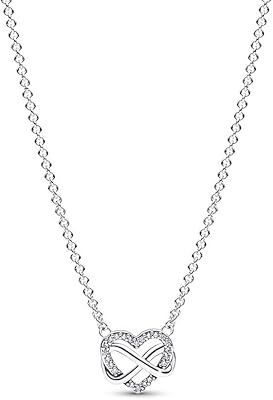 Infinite collar Obasoye In Sterling Silver with Cubic Zirconic Channel and Pendant for Women - 19.7 inches.. Experience shopping without limits at DIAYTAR NIGERIA, where affordability meets convenience in just days.
