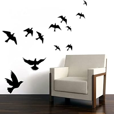 Removable wall sticker in vinyl with black glittery bird print -.. DIAYTAR NIGERIA: Where affordability meets reliability with thousands of products delivered promptly.