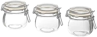 Set of Ikea glass jars - 130 ml, 3 rooms, transparent.. Experience the future of online shopping with DIAYTAR NIGERIA's extensive product range and competitive pricing.