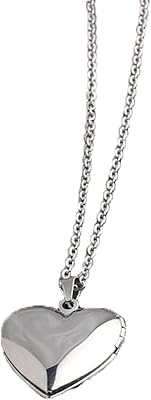 Medallion Collar Photo Heart Pendant Colliers For Women Men In Memory Gifts from a loved one personalized silver photo engraved photo jewelry collar.. From fashion trends to home essentials — find it on DIAYTAR Nigeria.