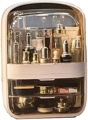 Limos makeup storage box Waterproof and water with dust lid and portable handle, fully open and waterproof cover, ideal for bathroom, cabinet, bedroom (pink).. DIAYTAR NIGERIA connects you with thousands of products at competitive prices, delivered within a week.