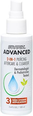 Studex Advanced Post-Post-Cuping Care Cleaning and Cleaner 101 ml, Hypochlorous acid solution for pierced ears, soft care for sensitive skin, primary cleaner for earrings for basic health of drilling.. Experience shopping satisfaction with DIAYTAR NIGERIA's vast selection and budget-friendly delivery options.