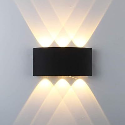 LED wall light for outdoor and interior living room, aluminum wall light for bedroom, restaurant, hotel, staircase, corridor, garden, alley, wall light, warm white (black).. Experience shopping satisfaction with DIAYTAR NIGERIA's vast selection and budget-friendly delivery options.