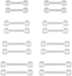 Retirement jewelry of curved dumbbell bridge piercing of 16 g, snake eye tongue rings, navel ring of transparent bioflex plastic piercing reservoir, ear earring loop of Labret rook tragus rook tragus.. DIAYTAR NIGERIA revolutionizes online retail with our vast selection and cost-effective delivery options.
