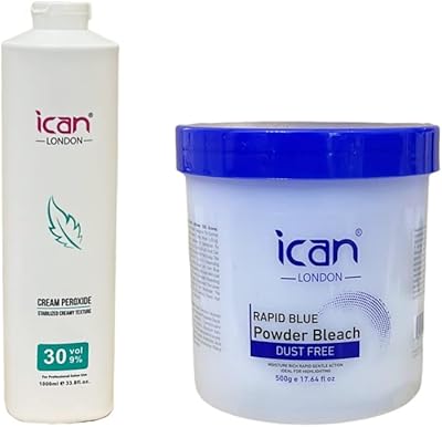 Professional peroxide Ican London 30 FUL 9% 1000 ml + Fast blue whitening powder (gar) 500g set.. Your comprehensive marketplace awaits at DIAYTAR NIGERIA with affordable prices and reliable delivery times.