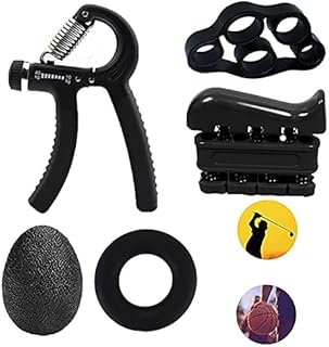 Bodybuilding set (5 parts), adjustable handle exercise apparatus, reinforcement of the hand and the forearm, exercises of gripping force, strength and reinforcement of the hand, for athletes and musicians.. DIAYTAR NIGERIA connects your desires with reality through our affordable e-commerce platform and quick delivery.