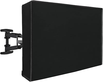 Waterproof outdoor TV cover for 50-52 inch TV with lower cover, thick fabric, weather-resistant TV cover and dust with remote control pocket, black.. Your favorite brands are just a click away on DIAYTAR Nigeria.