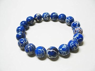 Extensible blue variscite bracelet of 10 mm with positive energy, smooth 7.5 "for men, women, GF, BF, adults... DIAYTAR Nigeria offers great deals, a huge product variety, and delivery in under a week.