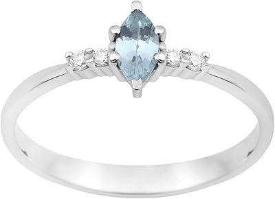 Natural Marquise Ring 0.20 Carat in Sterling 925 silver for women, suitable for daily use.. DIAYTAR NIGERIA: Where shopping is affordable, selection is vast, and delivery is always reliable.