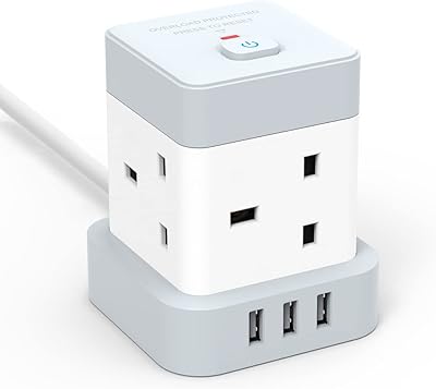 Baycool Power Cube extension cable with 3 USB ports (5v/2.4a) 4 -way 2M socket, multi -adifier extension cable for the house, the office and the trips.. Join thousands of satisfied shoppers on DIAYTAR Nigeria.