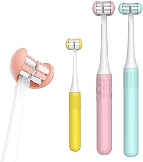 3D toothbrushes for adults and children folded on the sides.. DIAYTAR NIGERIA: Creating access to affordable products for every Nigerian with our swift delivery service.