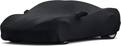 Car tarpaulin for Corvette C8 2020 2021 2023 accessories - fully interior car cover in stretch and dust satin to protect the underground garage and car window, black.. DIAYTAR NIGERIA delivers more than products - we deliver affordable solutions within the week.