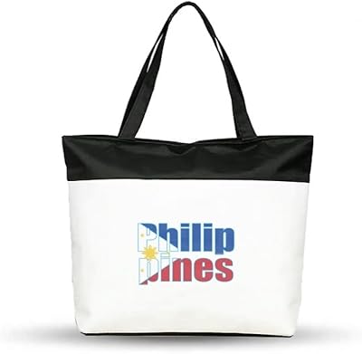 Cotton canvas tote bag with name of the Philippines flag, grocery store.. Join thousands of satisfied shoppers on DIAYTAR Nigeria.
