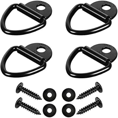 Package of 4 Zurligi V-Back load anchors, black steel V-Back anchors of 2 "diameter for trailers, trucks, deposits, boats and rail accessories.. DIAYTAR NIGERIA: Your partner in affordable shopping with nationwide delivery in just 5-8 days.