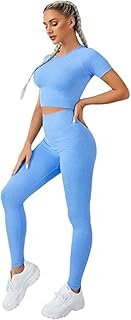 Set of seamless yoga for women, sportswear, fitness clothes, top short and leggings, two -room tracksuits, breathable sports clothes with fast drying.. DIAYTAR NIGERIA: Where affordability and variety come together with nationwide 5-8 day delivery.
