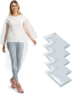 Poncho de rain disposable unisex adult with hood and elastic hat, for outdoor travel, leisure and hiking, 5 rooms, white, 12.. Your digital shopping ally, DIAYTAR NIGERIA offers extensive selection with budget-friendly delivery.