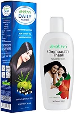 Dhathri shampoo Chemparathi Thaali 100 ml and daily hair care oil 90 ml - Total 190 ml.. Your complete e-commerce solution, DIAYTAR NIGERIA offers variety and value with nationwide shipping.