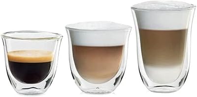 Set of espresso cups, cappuccino and double -walled macchiato de Delonghi America Premium (lot of 6), transparent.. DIAYTAR NIGERIA brings the marketplace to your home with budget-friendly prices and nationwide delivery.