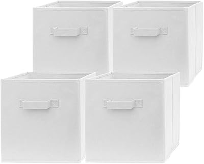 FCG Home Cube storage bins, batch of 4 - Children's fabric storage cubes, games room, lounge, toys, clothes, blankets (white).. Don’t wait weeks for international shipping. DIAYTAR Nigeria offers local delivery within 5 to 8 days, so you get your items when you actually need them.