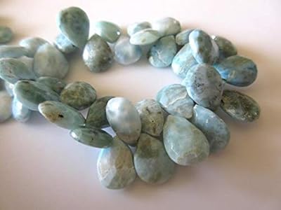 Briolette pearls in the shape of a facets in natural laramar from 12 mm to 13 mm, Larimar jewelry, Larimar stone, 8 -inch strand.. DIAYTAR NIGERIA brings the marketplace to your home with budget-friendly prices and nationwide delivery.