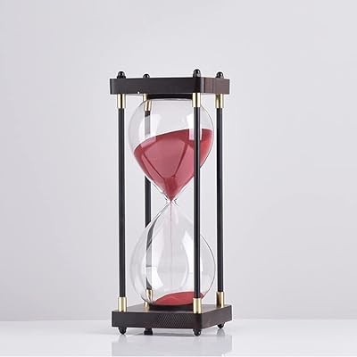 30 -minute hourglass, large hourglass, decorative silencer for men/women, antique wooden glass timer, modern kitchen office decoration (red).. Enjoy a hassle-free shopping experience with DIAYTAR Nigeria, where products are categorized for your convenience and delivery is always on time.
