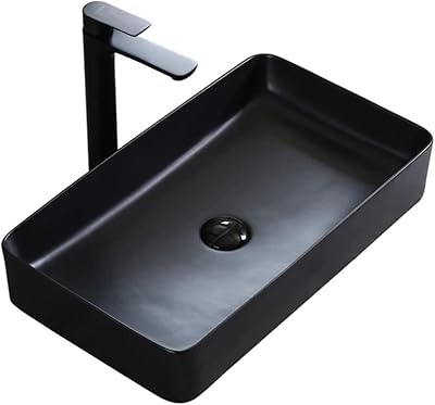 Square ceramic sink of northern insect design, blue/black white, domestic sink with tap.. DIAYTAR NIGERIA brings retail convenience to your screen with affordable prices and dependable shipping.