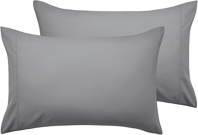 Set of 2 standard light gray microfiber pillowcases, machine washable.. DIAYTAR NIGERIA makes online shopping accessible to all with budget-friendly prices and reliable delivery.