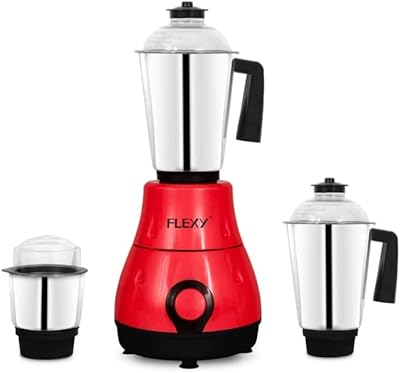 Flexi® 3-in-1, 750 watts mixer ideal for a fine and humid fine grinding, 3 stainless steel jars, Indian mixer, red.. Browse endless categories on DIAYTAR Nigeria — your items delivered in just days.