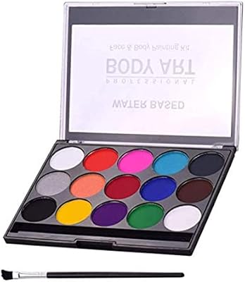 Professional body paint kit and face, removable watercolor paint, 15 colors with 1 Halloween brush, Cosplay party supplies.. Affordable convenience is here — shop DIAYTAR Nigeria today.