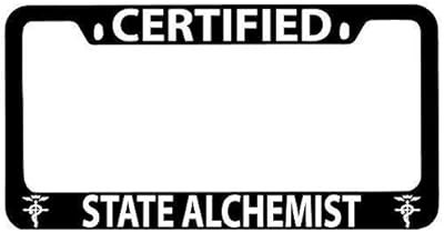 Urcustompro Fullmetal ALCHEMIST CAP STEEL STEEL STEEL license plate, license plate support, 2 locations with screwed caps.. DIAYTAR NIGERIA: Creating access to affordable products for every Nigerian with our swift delivery service.