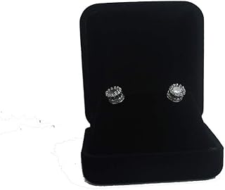 Package box of black velvet earrings, jewelry display, small pendant, necklace organizer, storage case, Christmas gift.. Need it fast? DIAYTAR Nigeria ships in just 5 to 8 days nationwide.