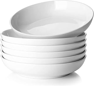 900 ml pasta bowls, large salad bowls, set of 6, ceramic soup bowls, wide and shallow, go to the microwave and the dishwasher.. DIAYTAR NIGERIA: Where every shopping need is met with affordable prices and timely delivery.