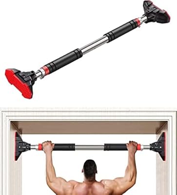 Entrance traction bar: upper body bodybuilding bar with adjustable width, locking mechanism without screw and secure, maximum load 440 lb, for fitness training at home and in the gym.. DIAYTAR NIGERIA: Your trusted partner for affordable online shopping with reliable delivery timeframes.